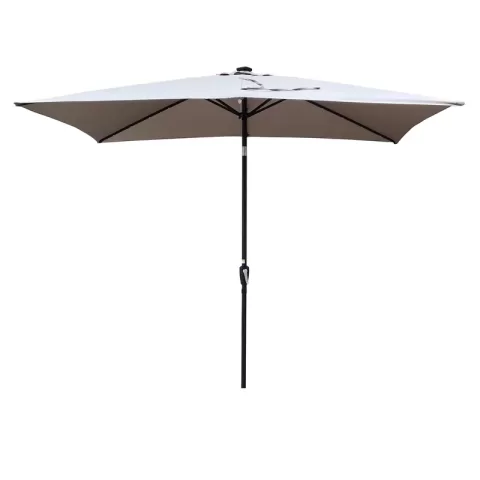 10 X 6.5t Rectangular Patio Solar Led Lighted Outdoor Umbrellas With Crank And Push Button Tilt For Garden Backyard Pool Swimming Pool 5