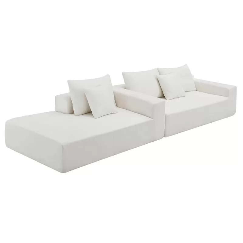 109*68" Modular Sectional Living Room Sofa Set, Modern Minimalist Style Couch, Upholstered Sleeper Sofa for Living Room, Bedroom, Salon