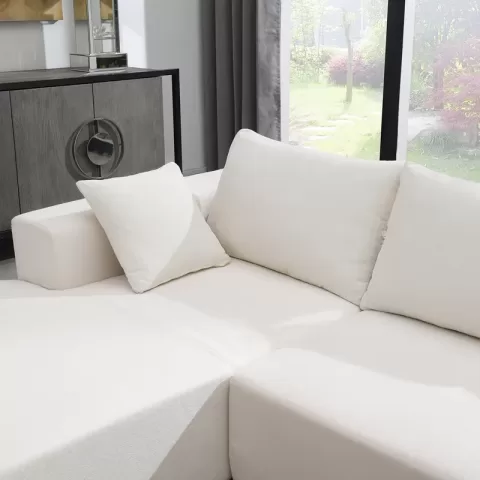 109*68" Modular Sectional Living Room Sofa Set, Modern Minimalist Style Couch, Upholstered Sleeper Sofa for Living Room, Bedroom, Salon