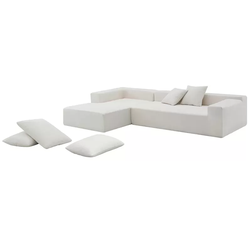 109*68" Modular Sectional Living Room Sofa Set, Modern Minimalist Style Couch, Upholstered Sleeper Sofa for Living Room, Bedroom, Salon