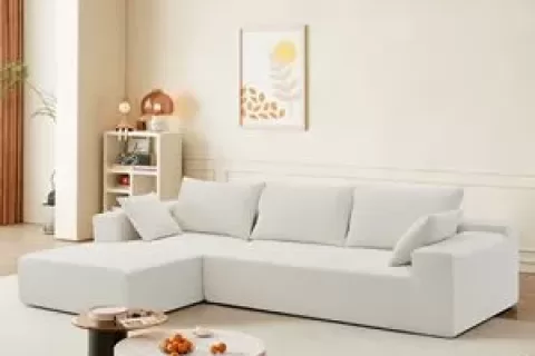109*68" Modular Sectional Living Room Sofa Set, Modern Minimalist Style Couch, Upholstered Sleeper Sofa for Living Room, Bedroom, Salon