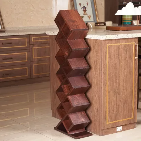12 Bottles Freestanding Wine Rack,wine Storage Rack, Wall Mounted Wine Rack,wine Rack Wall Mounted,freestanding Display Rack For Kitchen, Pantry, Cellar,walnut 4