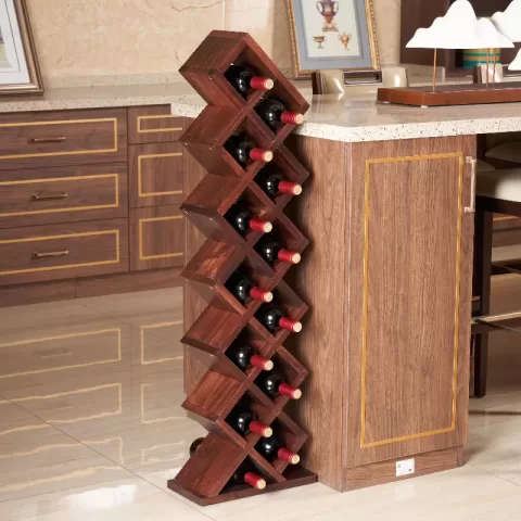 12 Bottles Freestanding Wine Rack,wine Storage Rack, Wall Mounted Wine Rack,wine Rack Wall Mounted,freestanding Display Rack For Kitchen, Pantry, Cellar,walnut 7