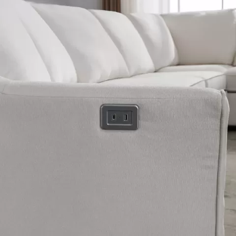 129.5 Sectional Sleeper Sofa With Pull Out Bed Modern L Shape Couch Bed With Usb Charging Port For Living Room, Bedroom 13