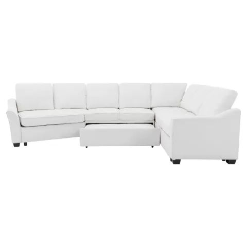 129.5 Sectional Sleeper Sofa With Pull Out Bed Modern L Shape Couch Bed With Usb Charging Port For Living Room, Bedroom 17