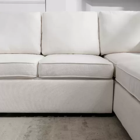 129.5 Sectional Sleeper Sofa With Pull Out Bed Modern L Shape Couch Bed With Usb Charging Port For Living Room, Bedroom 4