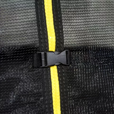 14FT Outdoor Big Trampoline With Inner Safety Enclosure Net, Ladder, PVC Spring Cover Padding, For Kids, Black&Orange Color