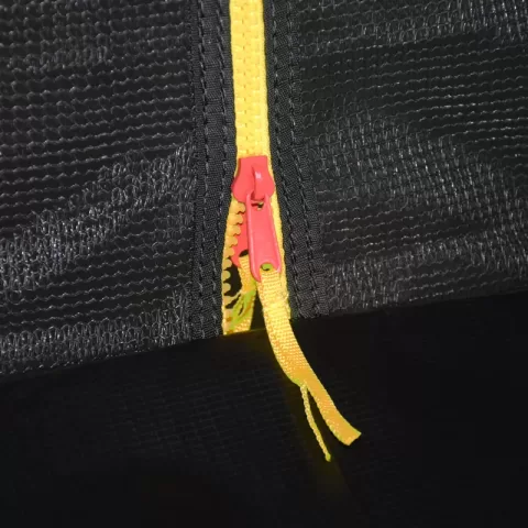 14FT Outdoor Big Trampoline With Inner Safety Enclosure Net, Ladder, PVC Spring Cover Padding, For Kids, Black&Orange Color