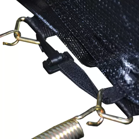 14FT Outdoor Big Trampoline With Inner Safety Enclosure Net, Ladder, PVC Spring Cover Padding, For Kids, Black&Orange Color