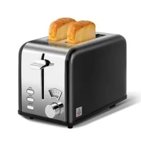 2-Slice Toaster with 1.5 inch Wide Slot, 5 Browning Setting and 3 Function: Bagel, Defrost & Cancel, Retro Stainless-Steel Style, Toast Bread Machine