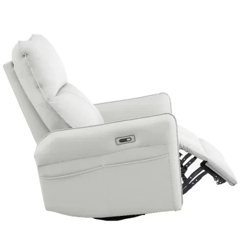 270° Power Swivel Rocker Recliner Chair, Electric Glider Reclining Sofa With Usb Ports, Power Swivel Glider, Rocking Chair Nursery Recliners For Living Room Bedroom 11