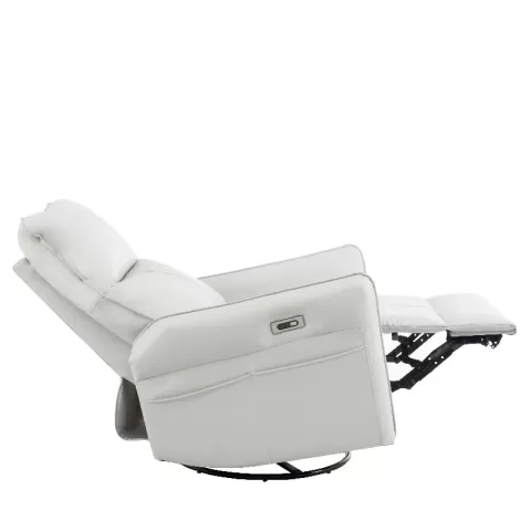 270° Power Swivel Rocker Recliner Chair, Electric Glider Reclining Sofa With Usb Ports, Power Swivel Glider, Rocking Chair Nursery Recliners For Living Room Bedroom 5