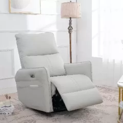 270° Power Swivel Rocker Recliner Chair, Electric Glider Reclining Sofa with USB Ports,Rocking Chair Nursery Recliners for Living Room Bedroom