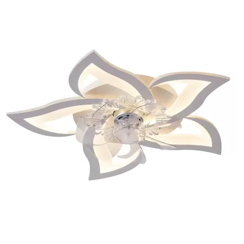 27in Ceiling Fan With Lights Remote Contro Dimmable Led,6 Gear Wind Speed Fan Light 4