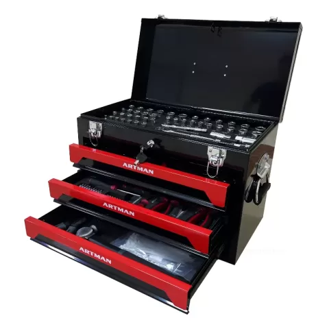 3 Drawers Tool Box With Tool Set 7