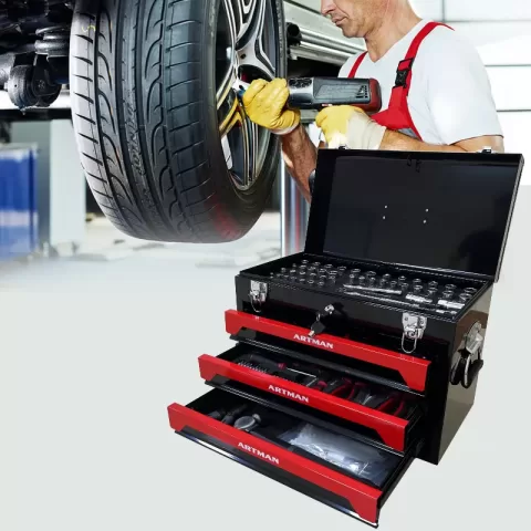 3 Drawers Tool Box With Tool Set 9