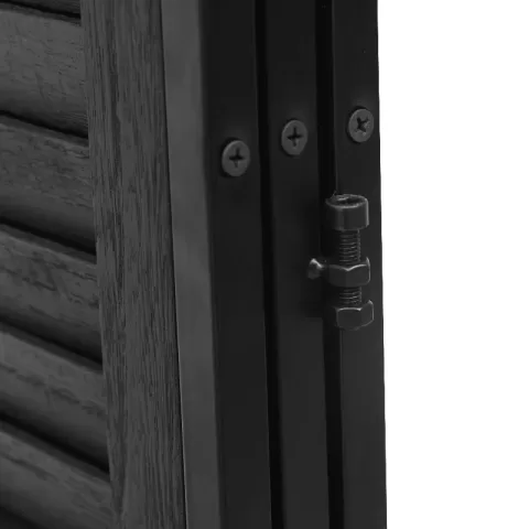 3 Panel Room Divider 6Ft Wood Folding Screen Black Room Separator Free Standing Wall Dividers