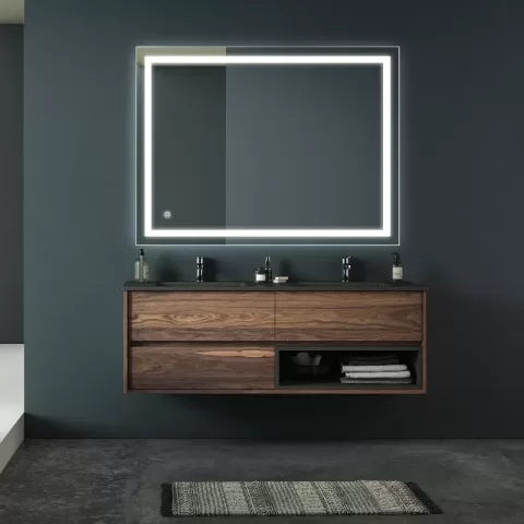32x24 Inch Bathroom Led Classy Vanity Mirror With High Lumen,dimmable Touch,wall Switch Control, Anti Fog ,cri 90 Adjustable 3000k 6000k ,ip54 Waterproof Energy Saving 8