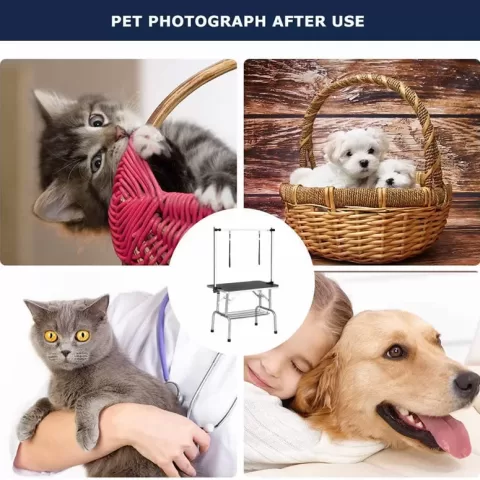 36 Professional Dog Pet Grooming Table Adjustable Heavy Duty Portable Warm & Noose & Mesh Tray 20