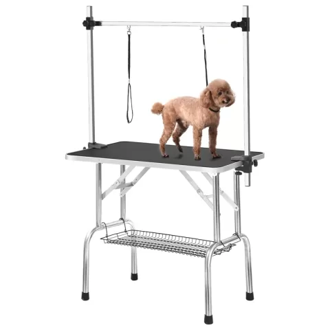 36 Professional Dog Pet Grooming Table Adjustable Heavy Duty Portable Warm & Noose & Mesh Tray 4