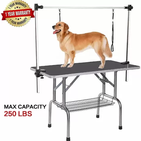 36 Professional Dog Pet Grooming Table Adjustable Heavy Duty Portable Warm & Noose & Mesh Tray 7