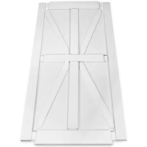 36 X 80 Star Style Real Primed Door Slab + 6.6ft Barn Door Sliding Hardware + Adjustable Floor Guider + Pull Handle, Diy Unfinished Paneled Door, Modern Interior Barn Door 3