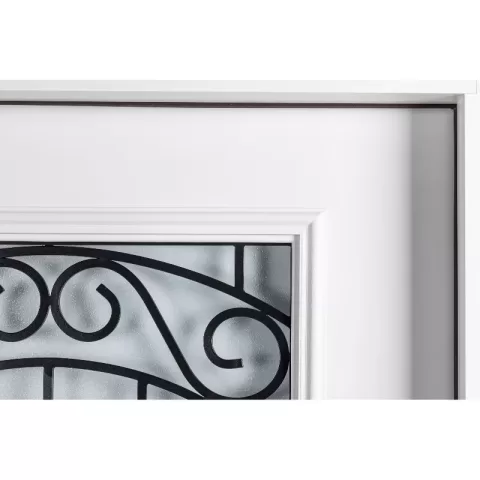 37.5inx81.5in Left Hand Inswing Wrought Iron Fiber Glass Prehung Entry Door 1