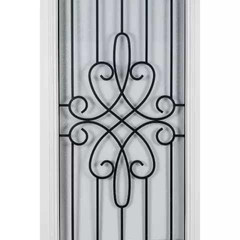 37.5inx81.5in Left Hand Inswing Wrought Iron Fiber Glass Prehung Entry Door 5