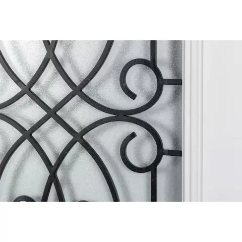 37.5inx81.5in Left Hand Inswing Wrought Iron Fiber Glass Prehung Entry Door 7