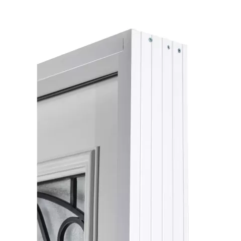 37.5inx81.5in Left Hand Inswing Wrought Iron Fiber Glass Prehung Entry Door 9