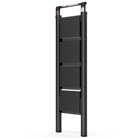 4 Step Ladder, Retractable Handgrip Folding Step Stool With Anti Slip Wide Pedal, Aluminum Step Ladders 4 Steps, 300lbs Safety Household Ladder 10