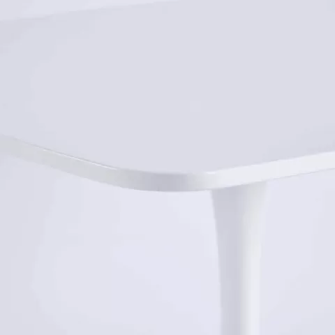 42.1"WHITE Table Mid-century Dining Table for 4-6 people With Round Mdf Table Top, Pedestal Dining Table, End Table Leisure Coffee Table