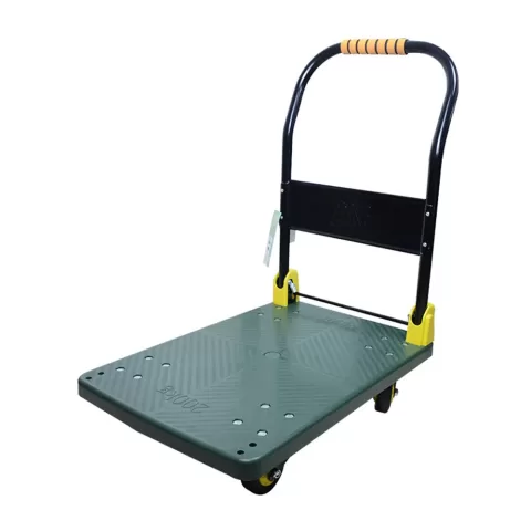 440 Lbs. Capacity Portable Platform Hand Truck Collapsible Dolly Push Hand Cart For Loading And Storage In Green 2