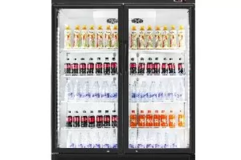51 Glass Door Merchandiser Refrigerator Beverage Cooler With Swing Door