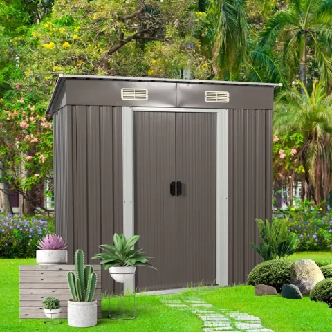 6ft X 4ft Outdoor Metal Storage Shed Outdoor Warehouse, Storage Room, Waste Tools And Furniture Storage Room, Chicken Coop, Duck Coop, Agricultural Tool Placement Space 17