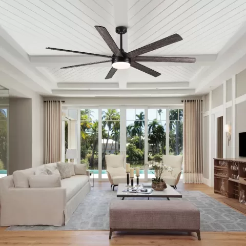 72 In Farmhouse Ceiling Fan With Plywood Blades For Dining Room 16