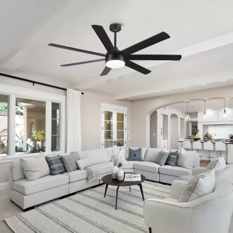 72 In Farmhouse Ceiling Fan With Plywood Blades For Dining Room 19