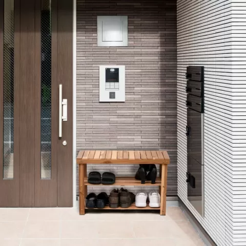 Acacia Wood Shoe Rack Bench Strong Weight Bearing Upto 200 LBS Best Ideas For Entryway Frontdoor Bathroom, Natural Color.