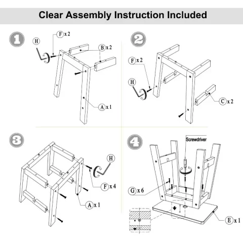 Acacia Wood Stool Rectangle Top Chairs Best Ideas End Tables For Sofas Sub-stool for Living Room Bedside Strong Weight Capacity Upto 250 LBS