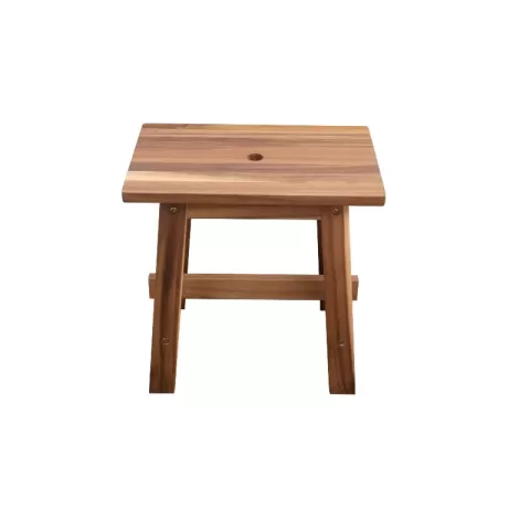 Acacia Wood Stool Rectangle Top Chairs Best Ideas End Tables For Sofas Sub-stool for Living Room Bedside Strong Weight Capacity Upto 250 LBS