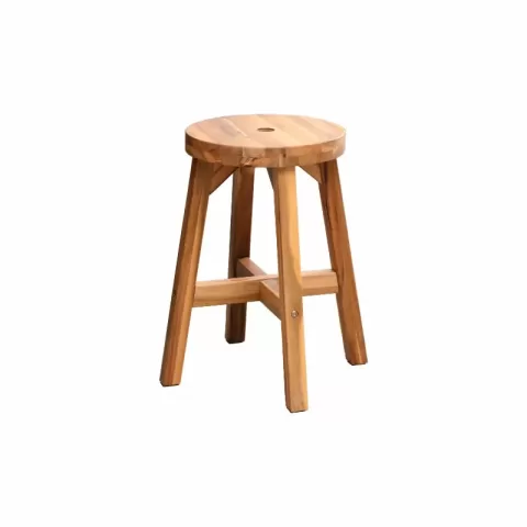 Acacia Wood Stool Round Top Chairs Best Ideas End Tables For Sofas Sub Stool For Living Room Bedside Strong Weight Capacity Upto 250 Lbs, Natural Color 17