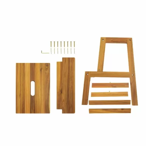 Acacia Wood Two Steps Stool Small Size Rectangle Top Best Ideas For Kitchen Living Room End Tables For Sofas Sub Stool For Living Room Bedside Strong Weight Capacity Upto 250 8