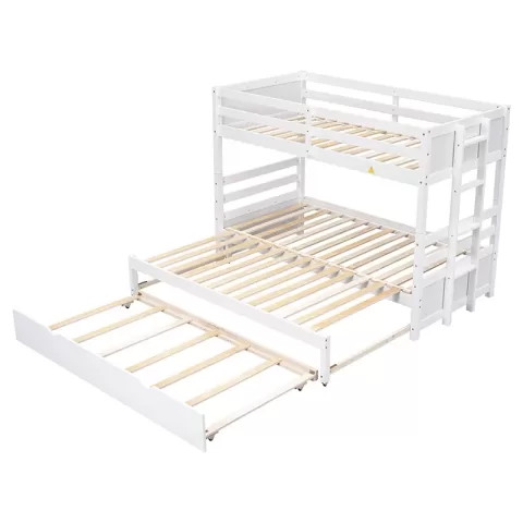 Bunk Bed With Trundle, White 7