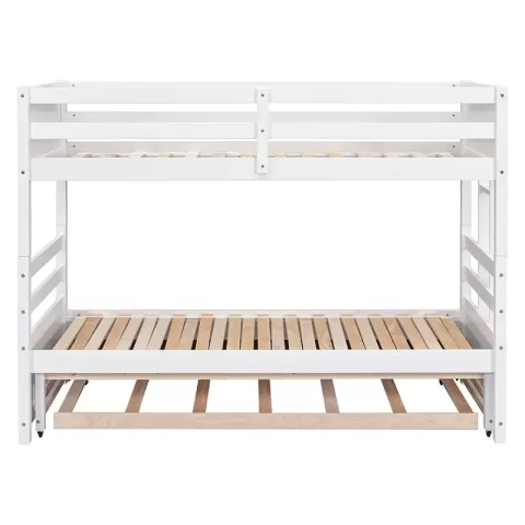 Bunk Bed With Trundle, White 8