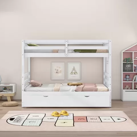 Bunk Bed With Trundle, White 9