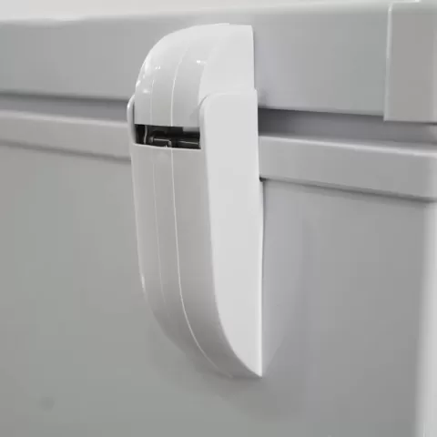 Chest Freezer 7.0 Cu.ft Solid Top Commercial Deep Chest Freezers With Lockable Stay Open Lid Painted For Back Of House Bulk Storage 11