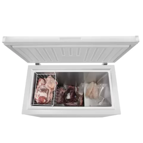 Chest Freezer 7.0 Cu.ft Solid Top Commercial Deep Chest Freezers With Lockable Stay Open Lid Painted For Back Of House Bulk Storage 13