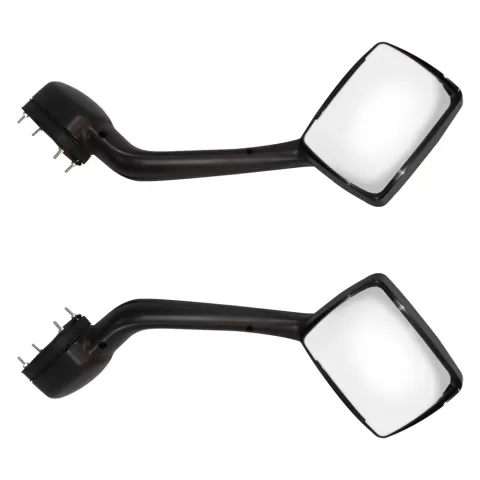 Chrome Hood Mirrors Pair For Kenworth T680 Peterbilt 579/587 W/Mounting Kit Left and Right Side