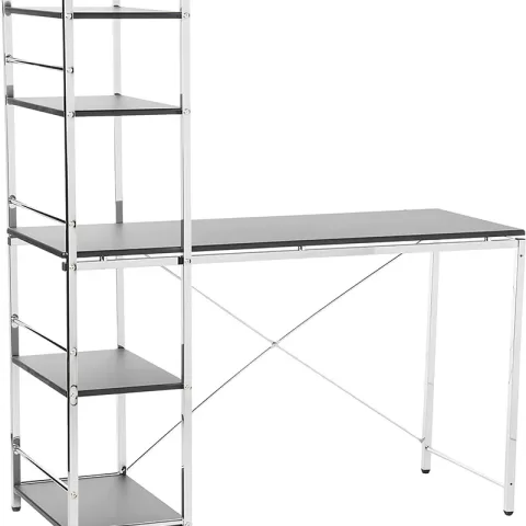 Computer Desk in Black & Chrome