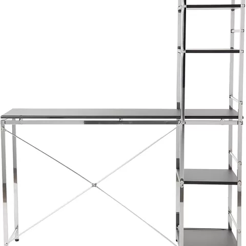 Computer Desk in Black & Chrome